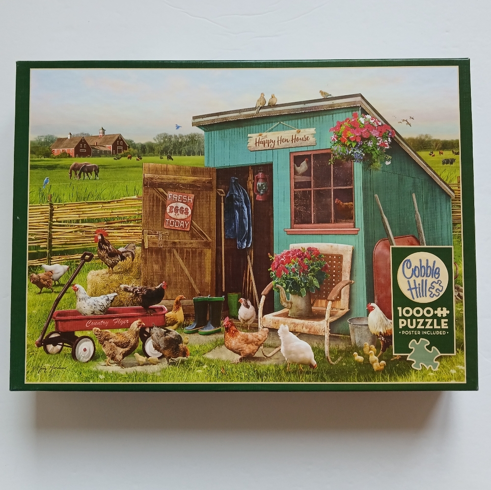 The Happy Hen House 1000-piece puzzle by Cobble Hill